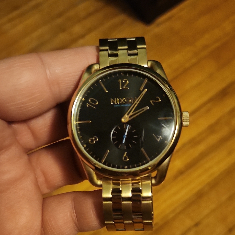 Nixon Gold and Navy Timepiece